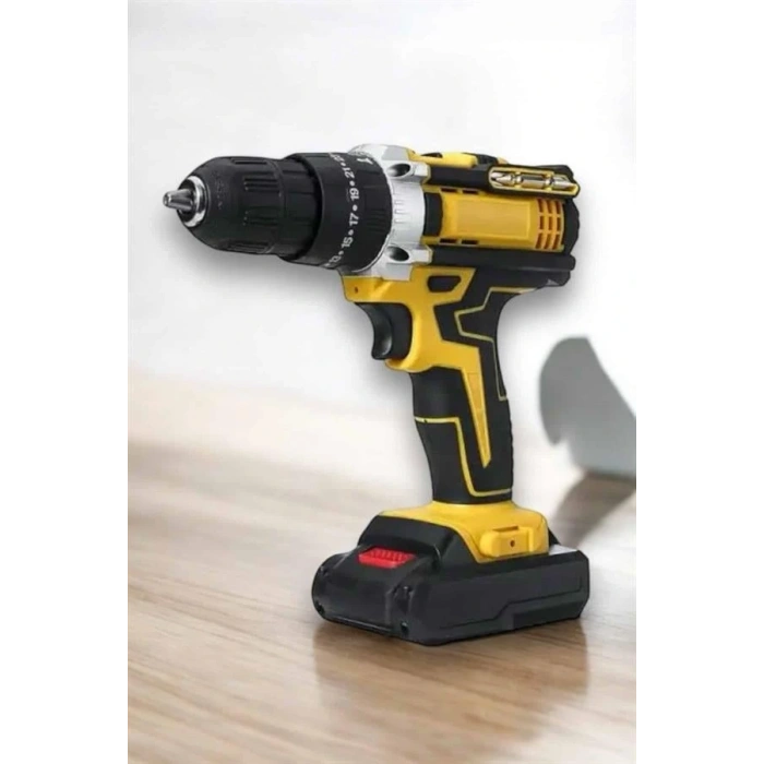 BFS Çift Bataryalı Metal Dişli Darbeli Şarjlı Matkap Seti 24W Güç ve 24 Parça Aksesuar