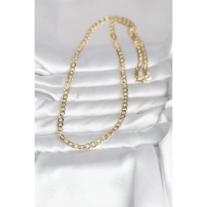 Mey İthalat® CM 14K Gold Renk Kalın Zincir Model 60 cm Kadın Kolye