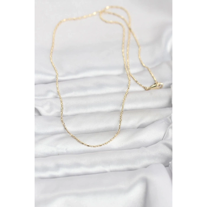 Mey İthalat® CM 14K Gold Renk Parçalı Topçuk Model 60 cm Kadın Kolye