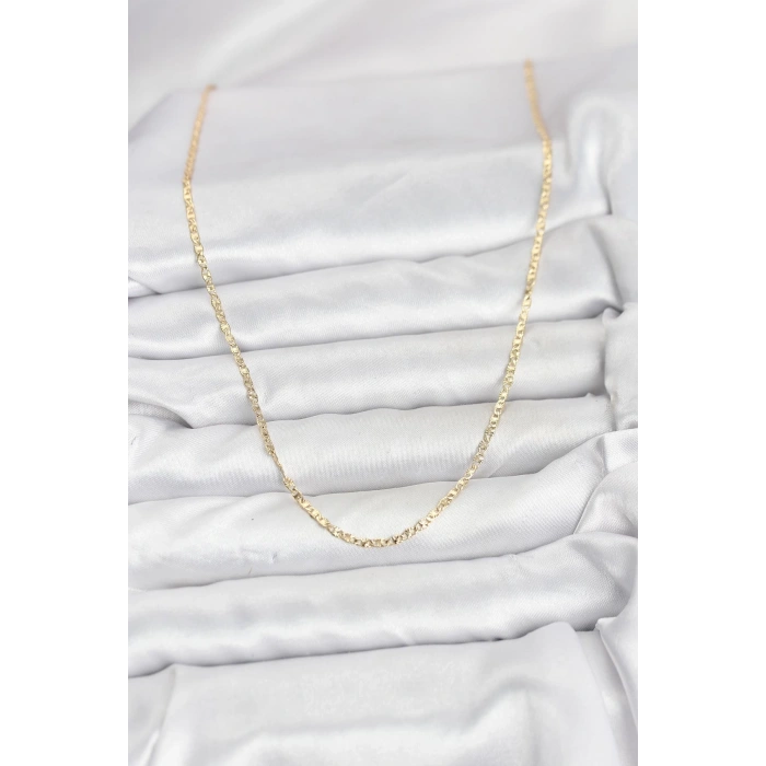 Mey İthalat® CM 14K Gold Renk Pirinç Lazer Model 60 cm Kadın Kolye