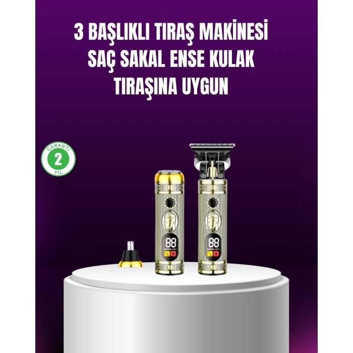 BFS Çok Fonksiyonlu Saç ve Sakal Düzeltici Set – USB Şarjlı