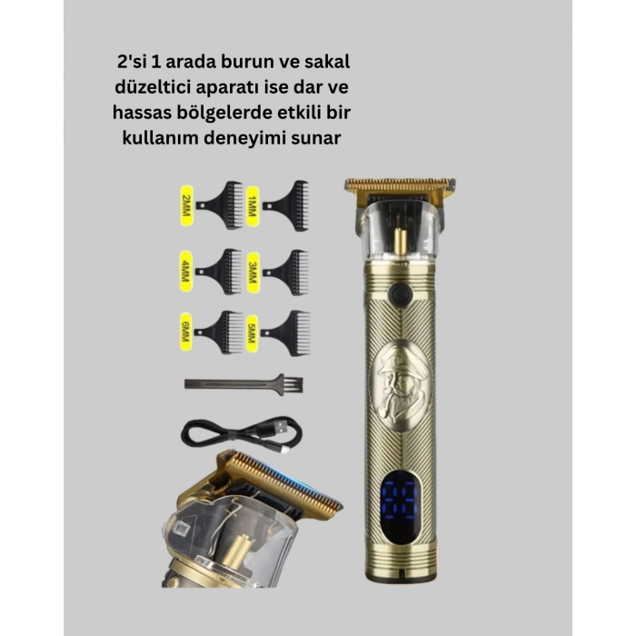 BFS Çok Fonksiyonlu Saç ve Sakal Düzeltici Set – USB Şarjlı