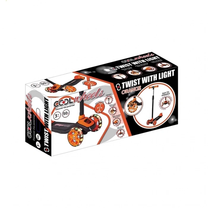 BFS   Cool Wheels Işıklı Twist Scooter Turuncu