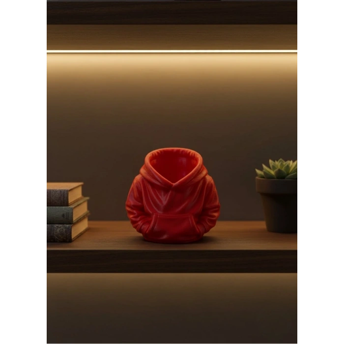 BFS Dekoratif Kırmızı Hoodie Kalemlik 10x10 cm