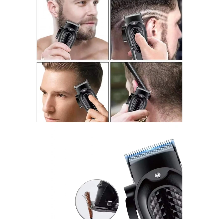 BFS Dijital Profesyonel Kablosuz Saç Sakal Tıraş Makinası Sessiz Paslanmaz Çelik