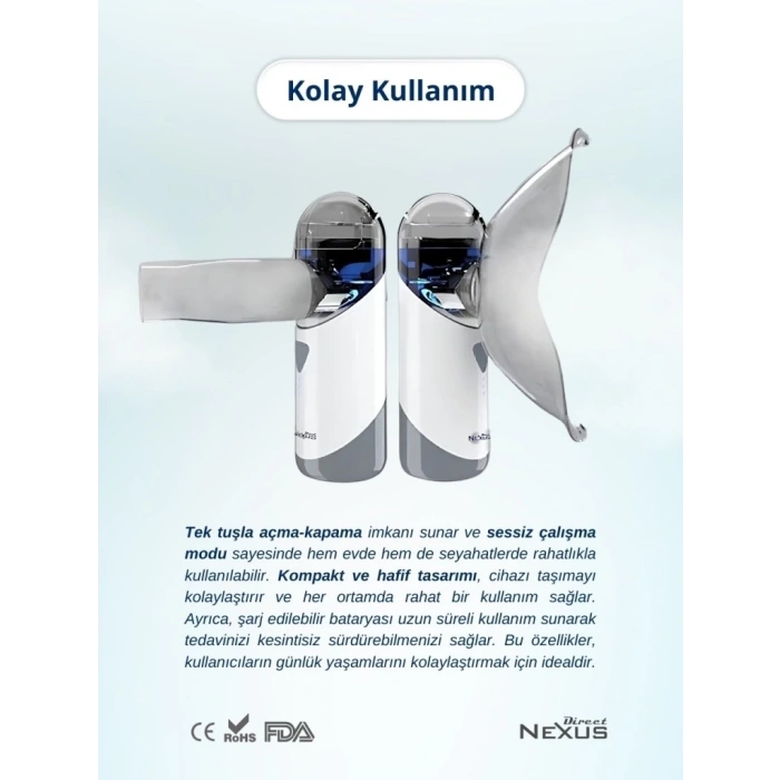 BFS   Direct Nexus Taşınabilir Mesh Hava Makinesi Nebulizatör