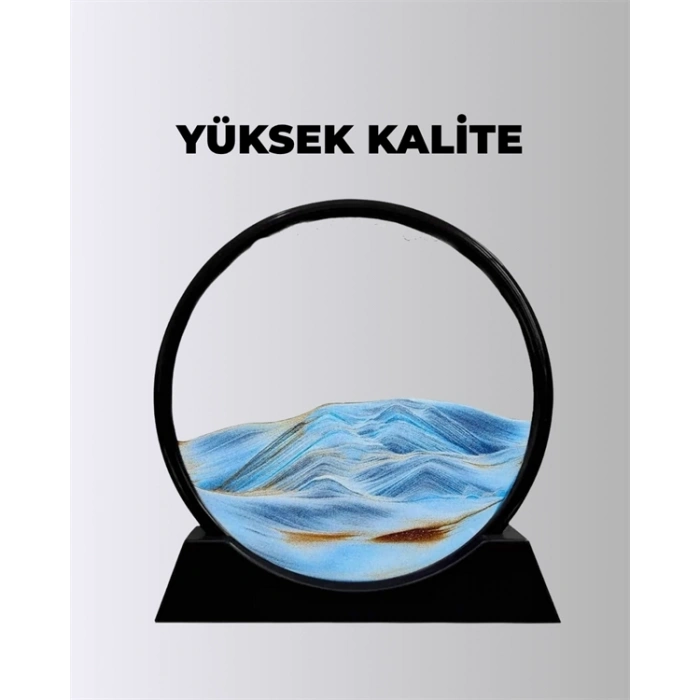 BFS Döndürülebilir Dinamik Kum Tablosu – Stres Giderici, Yüksek Kaliteli Cam ve Doğal Kum ile Sanatsal Masa Dekoru