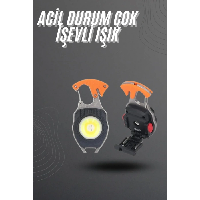 BFS El Feneri LED Anahtarlık Çok Fonksiyonlu Mini Çakmak Özellikli