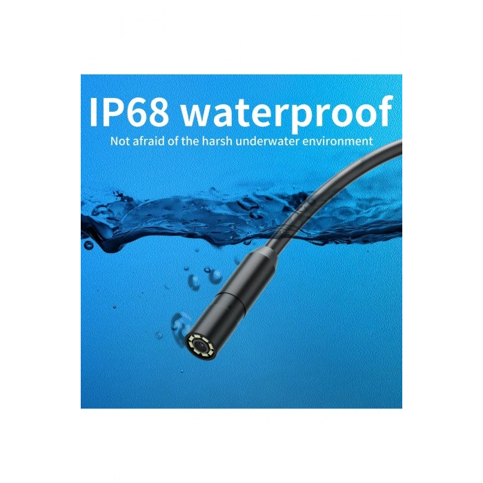 BFS Endoskop Yılan Video Kamera İos Uyumlu Led’li 10 Metre 7 Mm Sert Kablo 2mp Full Hd