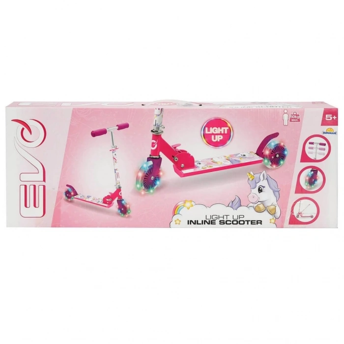 BFS   Evo 2 Tekerlekli Katlanabilir Unicorn Inline Işıklı Scooter