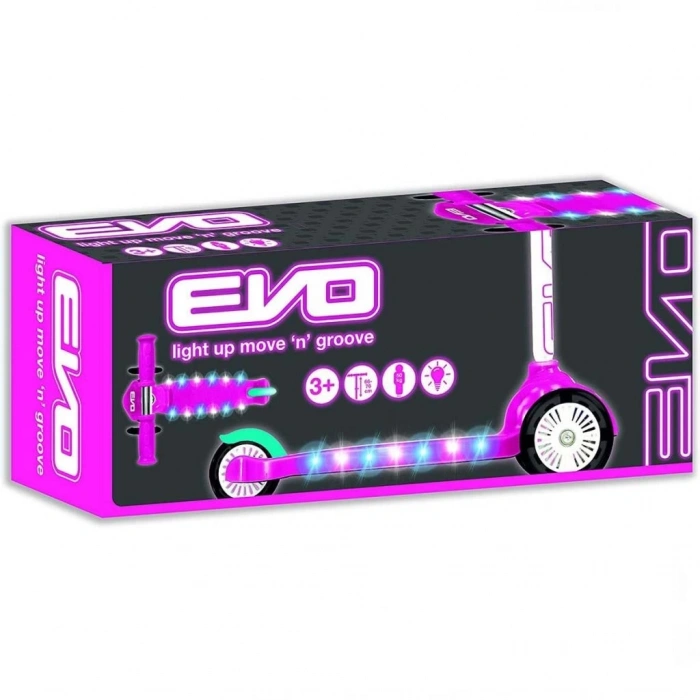 BFS  Evo Işıklı Move N Groove Pembe Üç Tekerlekli Scooter