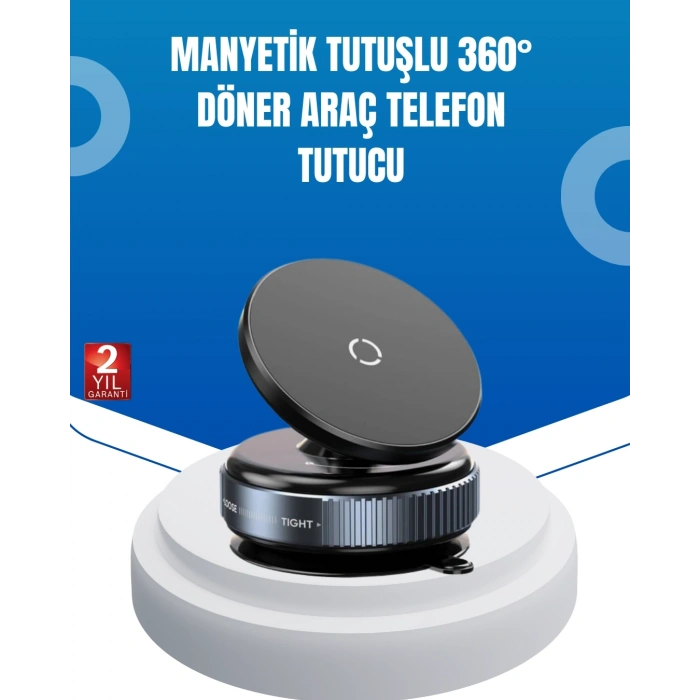 BFS Evrensel Manyetik Araç Telefon Tutucu 360° Döner Başlık