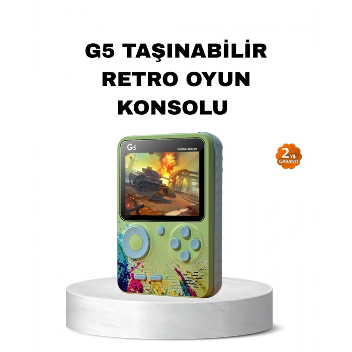 BFS G5 Retro Oyun Konsolu 500 Klasik Oyunlu 3 İnç HD Ekran ve TV Bağlantılı