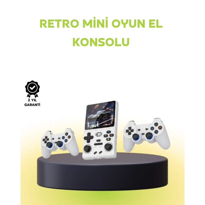 Mey İthalat® Geniş Ekranlı Taşınabilir Retro Oyun Konsolu