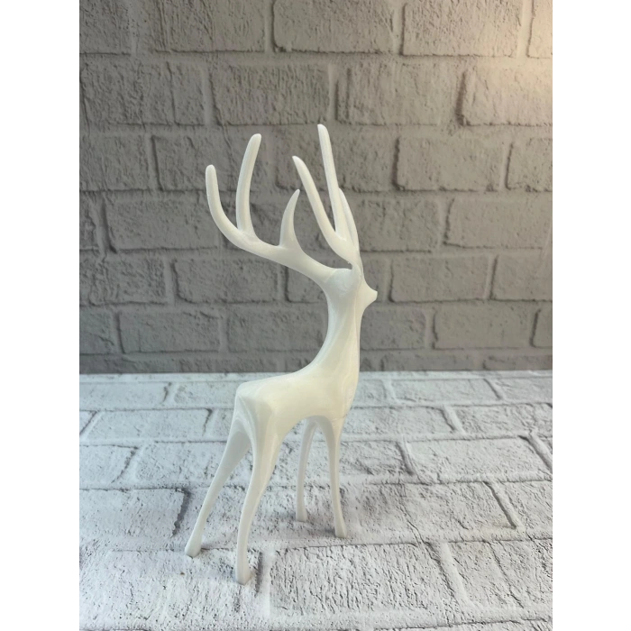 BFS Geyik Figürü Beyaz Modern Salon ve Raf Dekoru