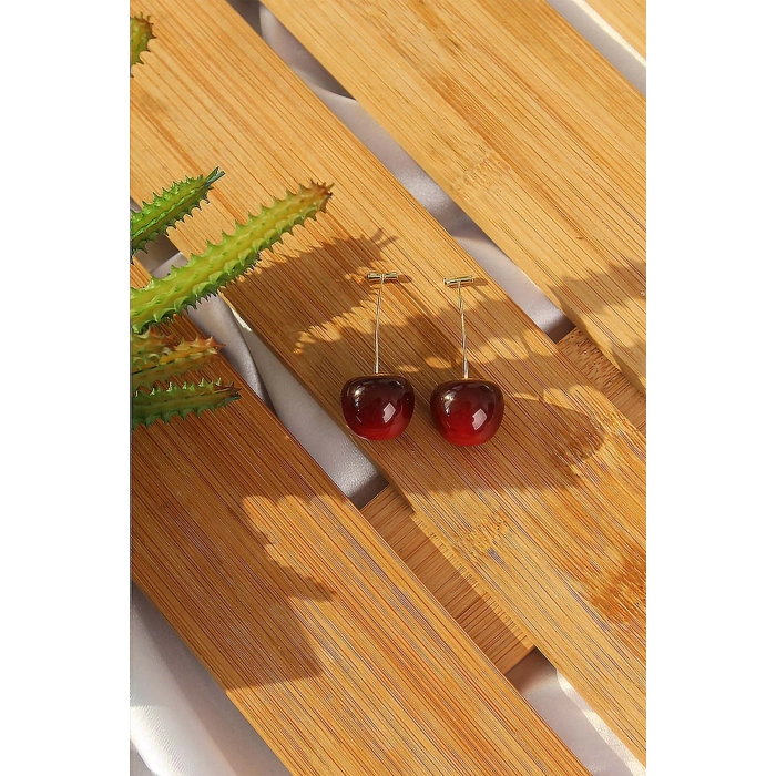 BFS Gold Renk Kiraz Model Kadın Küpe