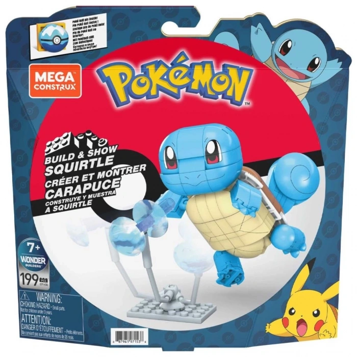 BFS  GYH00 MEGA™ Pokémon™ Squirtle - Yap ve Oyna Figürler 199 parça +7 yaş