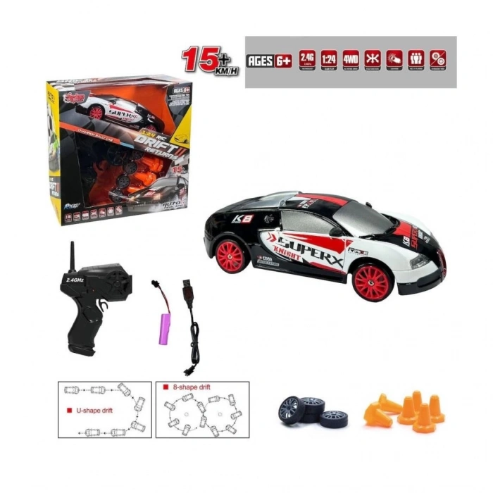 BFS   HB-SC24A07-09-10-11 Kumandalı Full Fonksiyon 2.4G Şarjlı 1:24 Drift Araba -Vardem