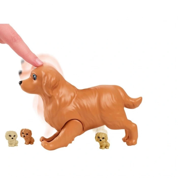 BFS  HCK75 Barbie ve Yeni Doğan Köpekler Oyun Seti, Barbie ve Hayvanları