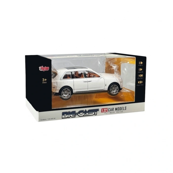 BFS  HCL-906 Çek Bırak 1:22 Sesli Ve Işıklı Sanruflu RR Metal Araba -Vardem Oyuncak