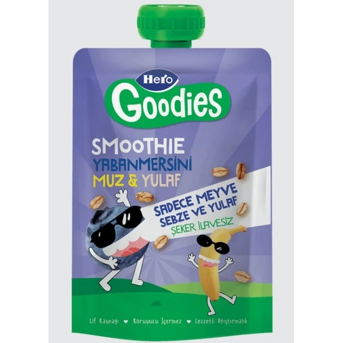 BFS  Hero Goodies Yabanmersini Muz Yulaf Havuç 100 Gr