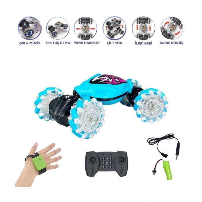 BFS   HG4-28 Uzaktan Kumandalı Bilekten Kontrol Şarjlı 2.4G Stunt Araba