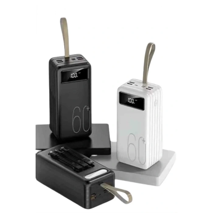 BFS Hızlı Şarj 4 Çıkışlı Powerbank 60.000 Mah Taşınabilir Dijital Göstergeli