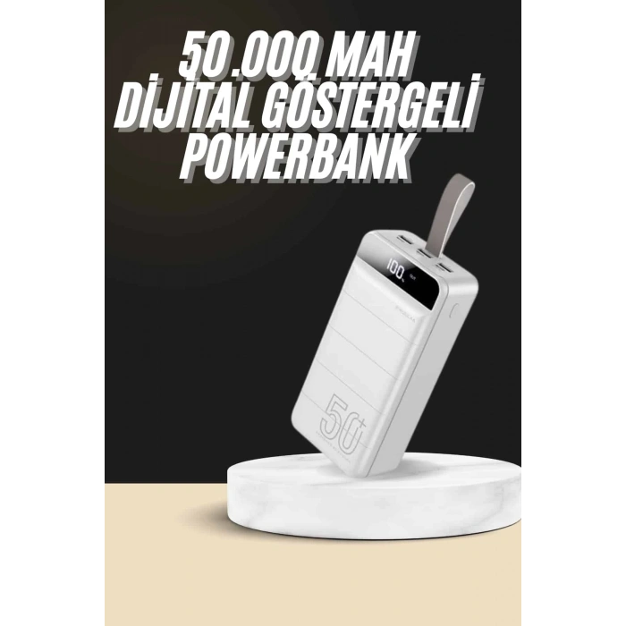BFS Hızlı Taşınabilir 50.000 Mah Powerbank Led Ekran Android ve İOS Uyumlu