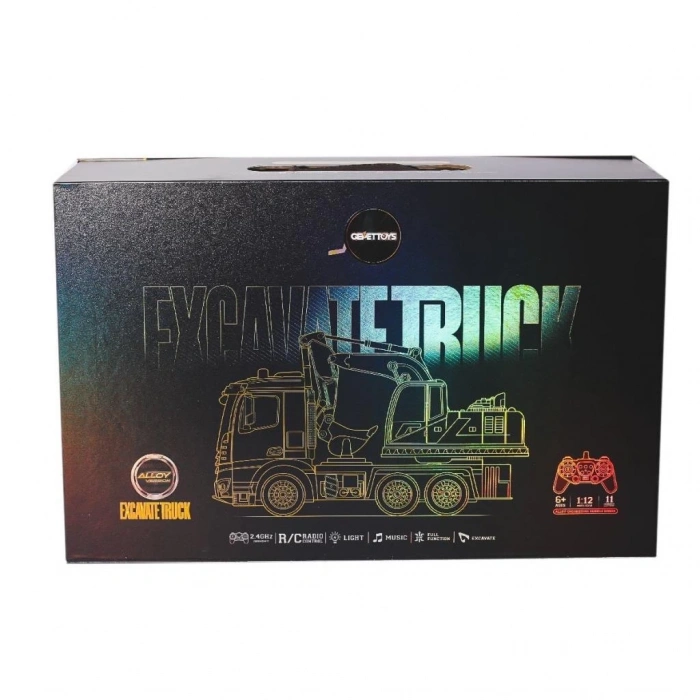 BFS   HJ8001-2 Kumandalı  Metal  Excavate Truck -Gepettoys