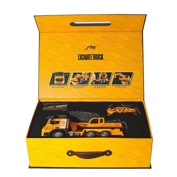 BFS   HJ8001-2 Kumandalı  Metal  Excavate Truck -Gepettoys