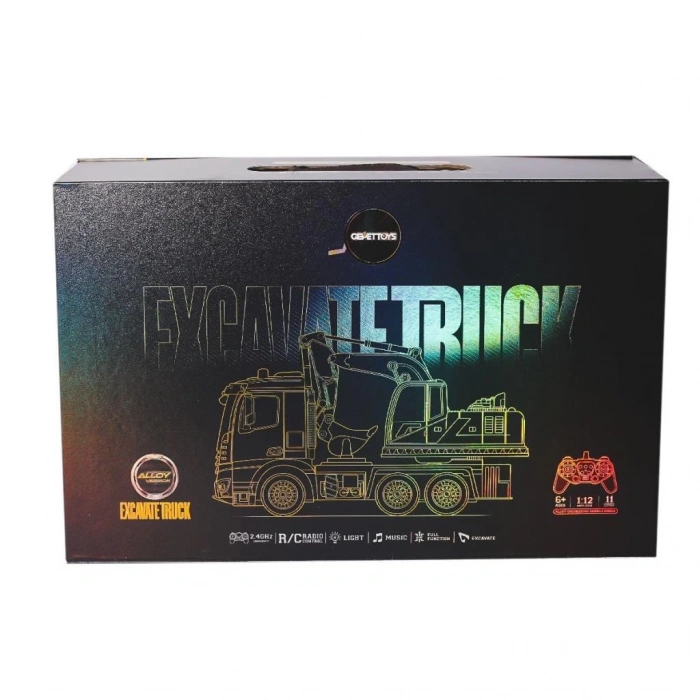 BFS   HJ8001-2 Kumandalı  Metal  Excavate Truck -Gepettoys