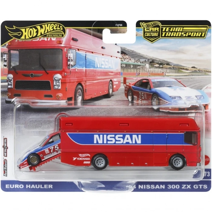 BFS   Hot Wheels Premium Team Transport Euro Hauler & 94 Nissan 300 ZX GTS HRV44