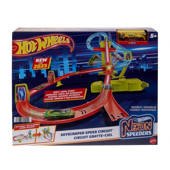 BFS  HPC07 Hot Wheels Neon Yarışlar Çoklu Yarış Heyecanı Pist Seti