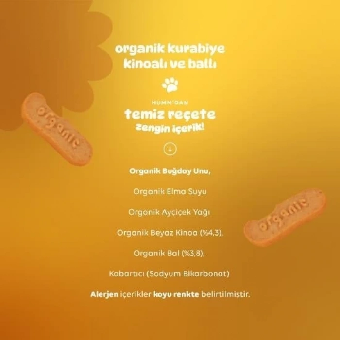 BFS   Humm Organik Ballı ve Kinoalı Kurabiye 55 Gr