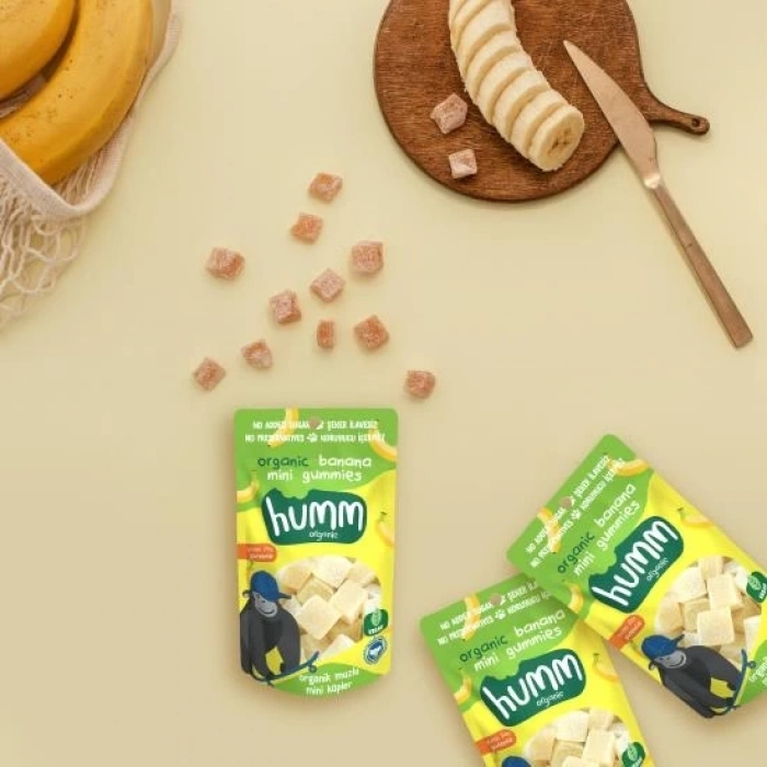 BFS   Humm Organik Muzlu Glutensiz Vegan Mini Küpler 30 Gr