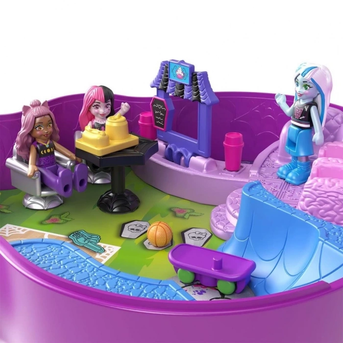 BFS   HVV58 Polly Pocket - Monster High Temalı Kompakt Oyun Seti