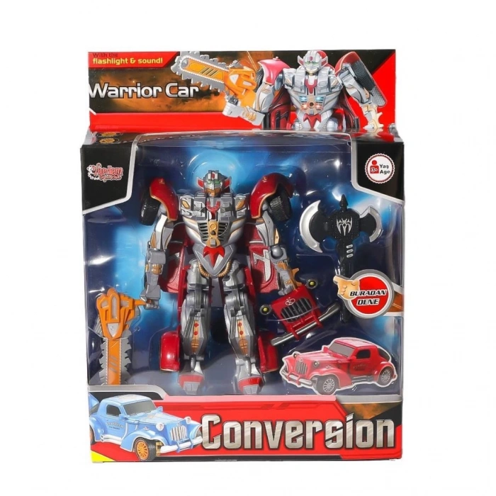 BFS  HW-668-1-2 Işıklı Dönüşebilen Robot Araba -Vardem