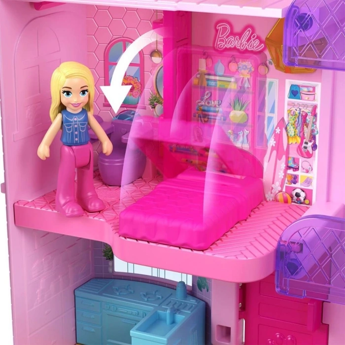 BFS  HWP11 Polly Pocket Barbienin Evi Temalı Mikro Oyun Seti