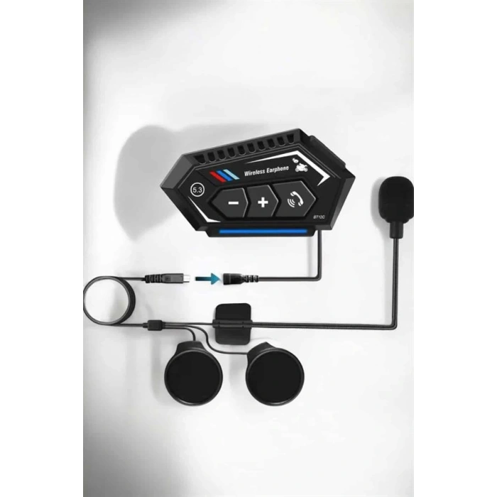 BFS İnterkom Intercom Kask Kulaklık Bt22 Bluetooth Motosiklet Kulaklık 5.0 Bluetooth