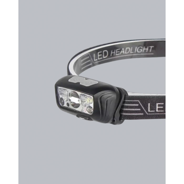 BFS IPX5 Su Geçirmez Şarjlı LED Kafa Feneri | Hareket Sensörlü, Ayarlanabilir 60° Far