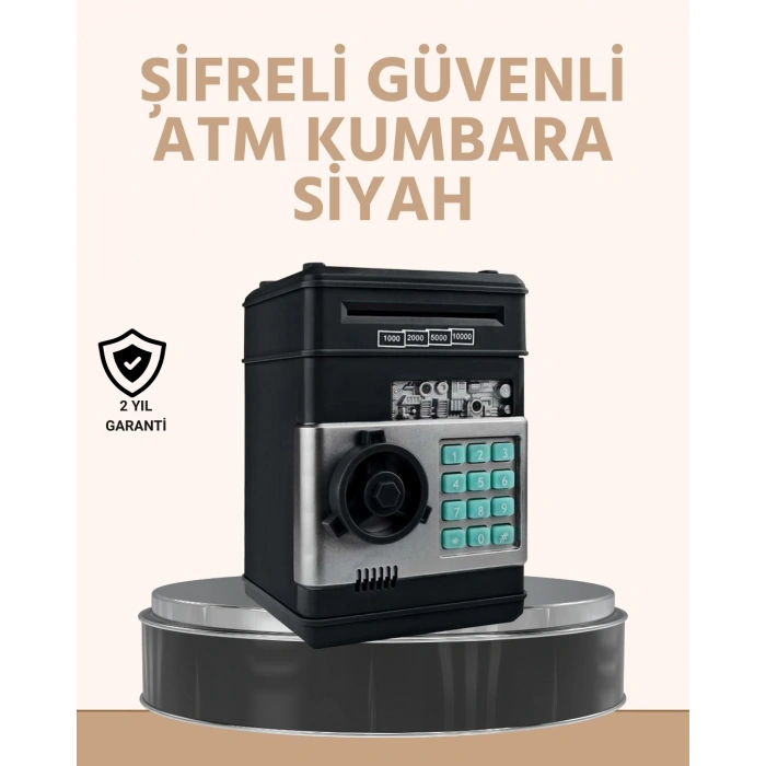 BFS Işıklı Sesli Şifreli ATM Görünümlü Kasa Kumbara