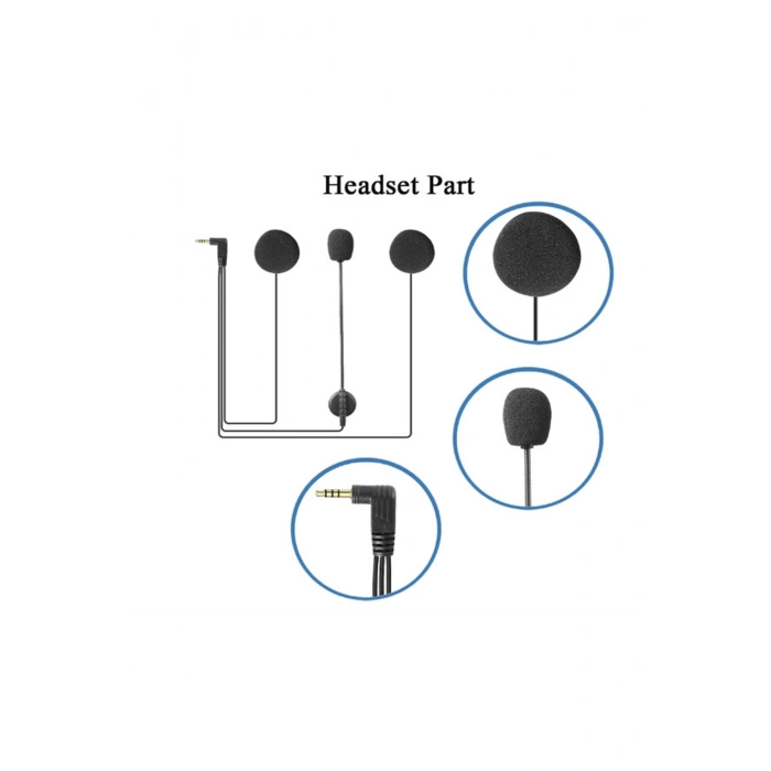 BFS Jack Girişli 3.5mm İntercom Kulaklığı Bt31,bt22,bt35 Uyumlu Motorsiklet Kask Yedek Mikrofon