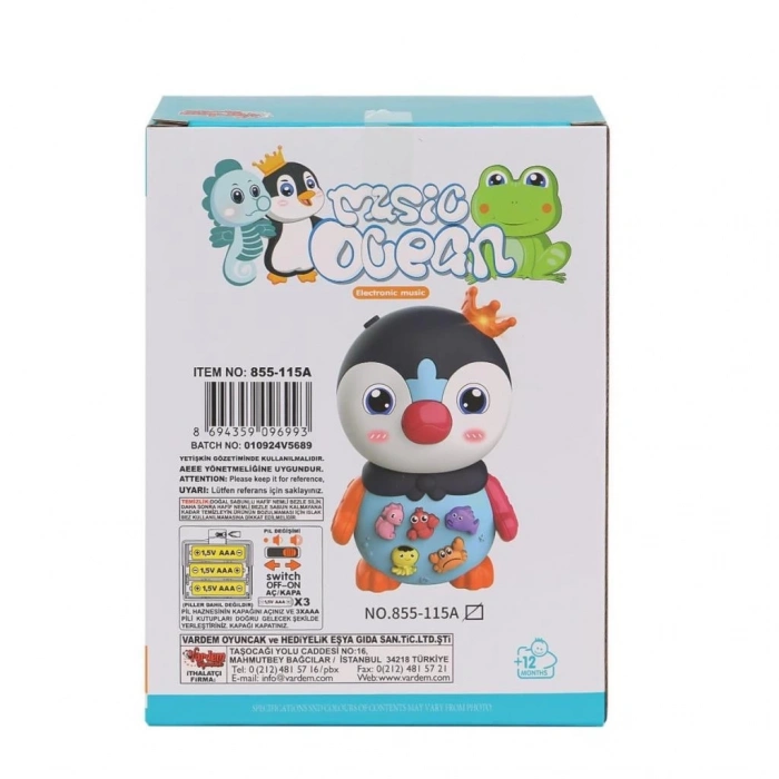 BFS   JLG-855-115A Işıklı ve Müzikli Penguen Pianosu -Vardem Oyuncak