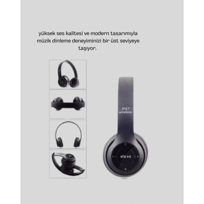 BFS Kablosuz Bluetooth Kulaklık – TF Kart, AUX, Mikrofonlu, Suya Dayanıklı, 10m Menzil