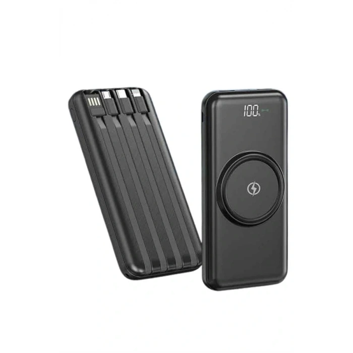 BFS Kablosuz Çoklu Şarj Girişli 10.000 Mah Kablolu Powerbank Taşınabilir