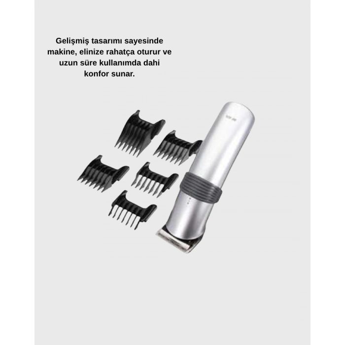 BFS Kablosuz Profesyonel Tıraş Makinesi – Şarjlı, 60 Dakika Kullanım Süreli, Çelik Bıçaklı, Sessiz Motor