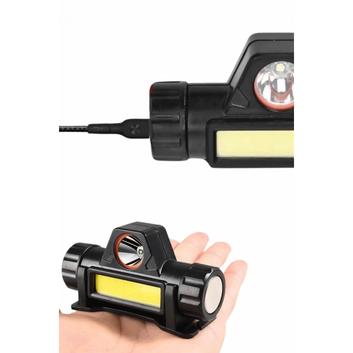 BFS Kafa Lambası Çalışma Işığı Kafa Feneri Şarjlı Mıknatıslı Fenerli