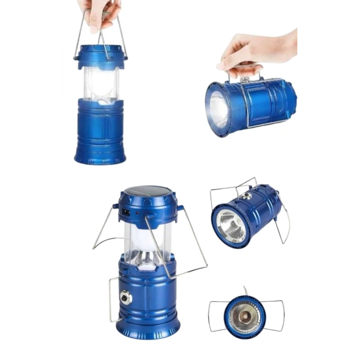 BFS Kamp Feneri Şarj Edilebilir Güneş Enerjili Işıldak USB Şarjlı