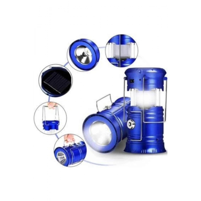 BFS Kamp Lambası Solar Şarjlı Kızaklı Kamp Feneri Led Lamba Işıldak