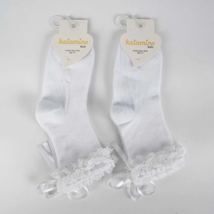BFS   Katamino Ayçıl Aks. Kız Soket Çorap K22230 Beyaz